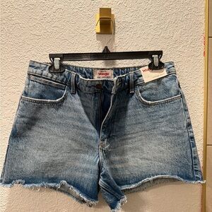 Wrangler Light Blue Distressed Denim Cutoff Vintage Shorts. New with tags